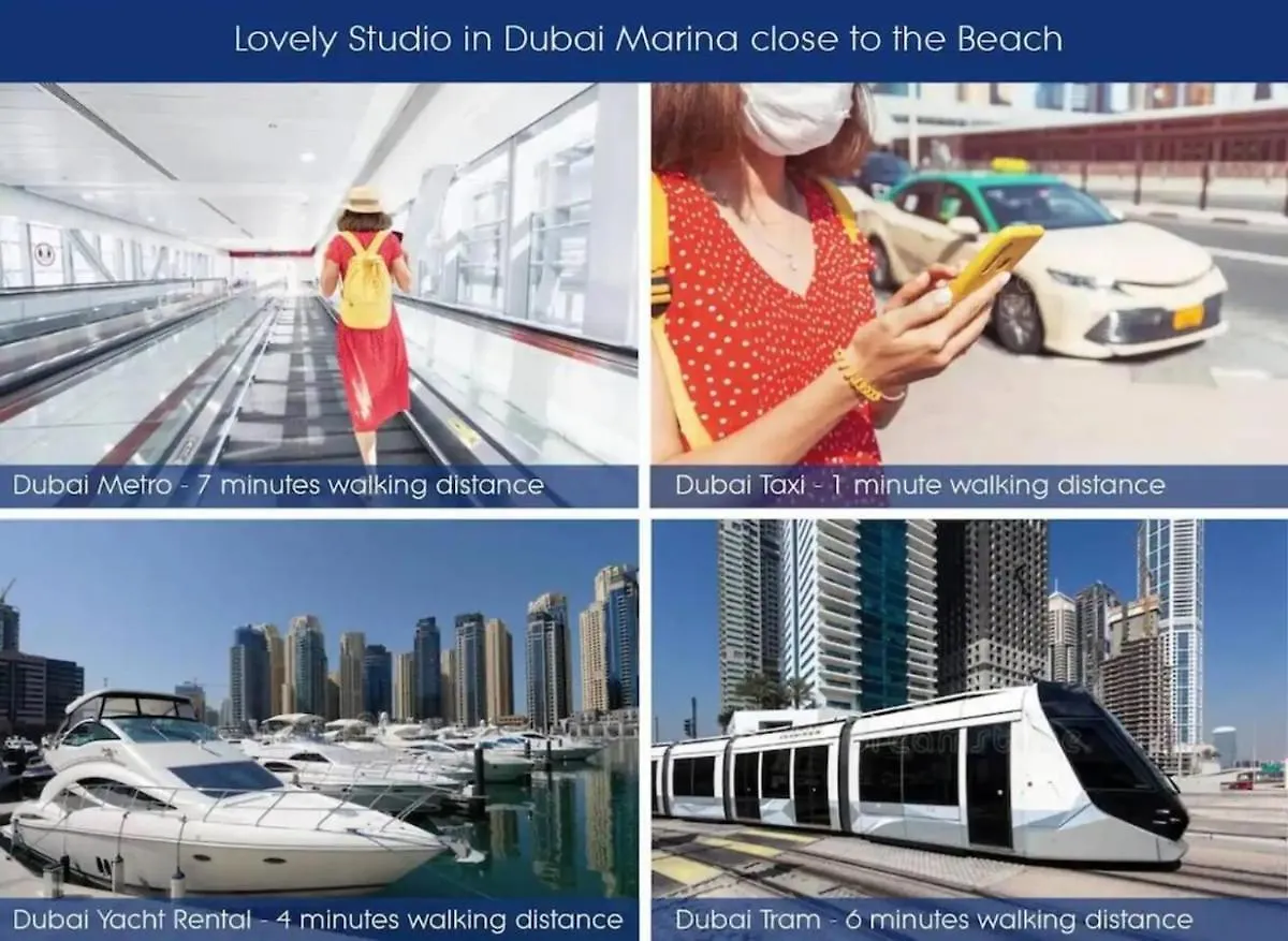 Studio In Dubai Marina Near Beach And Metro Z514