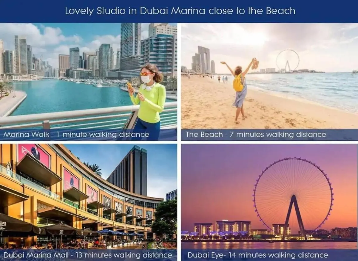 Studio In Dubai Marina Near Beach And Metro Z514 0*,  United Arab Emirates